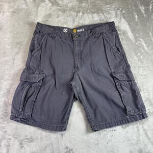 Carhartt Force Cargo Shorts Mens 36 Gray Ripstop Relaxed Fit Workwear Utility